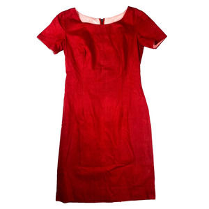 Paul Harnden Shoemakers Red Cotton Short Sleeve Dress Size 8